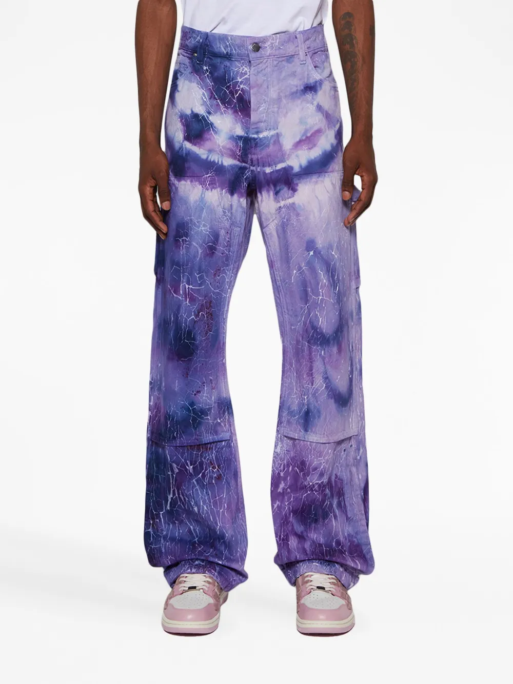 AMIRI Cracked tie-dye Carpenter Jeans | Purple | FARFETCH