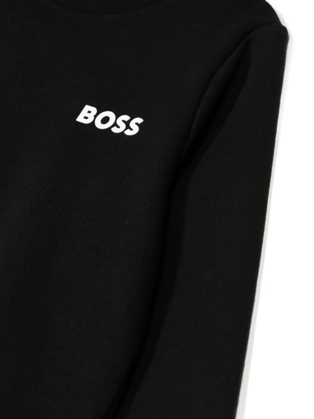 BOSS Kidswear logo print Cotton Sweatshirt Farfetch