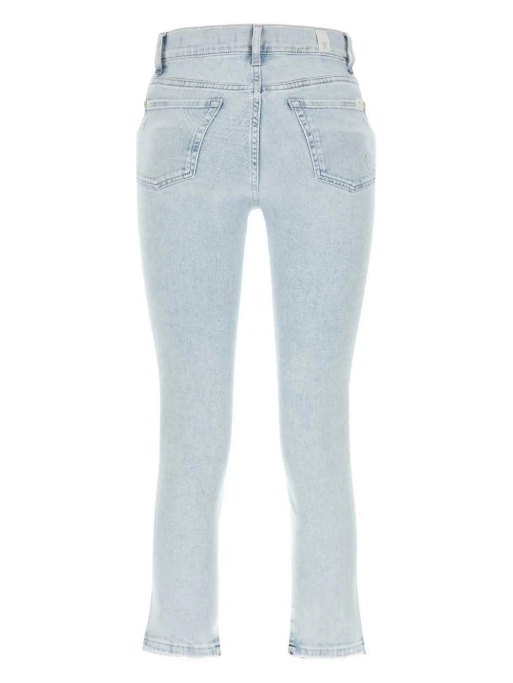 7 For All Mankind straight-leg cropped jeans - Blauw