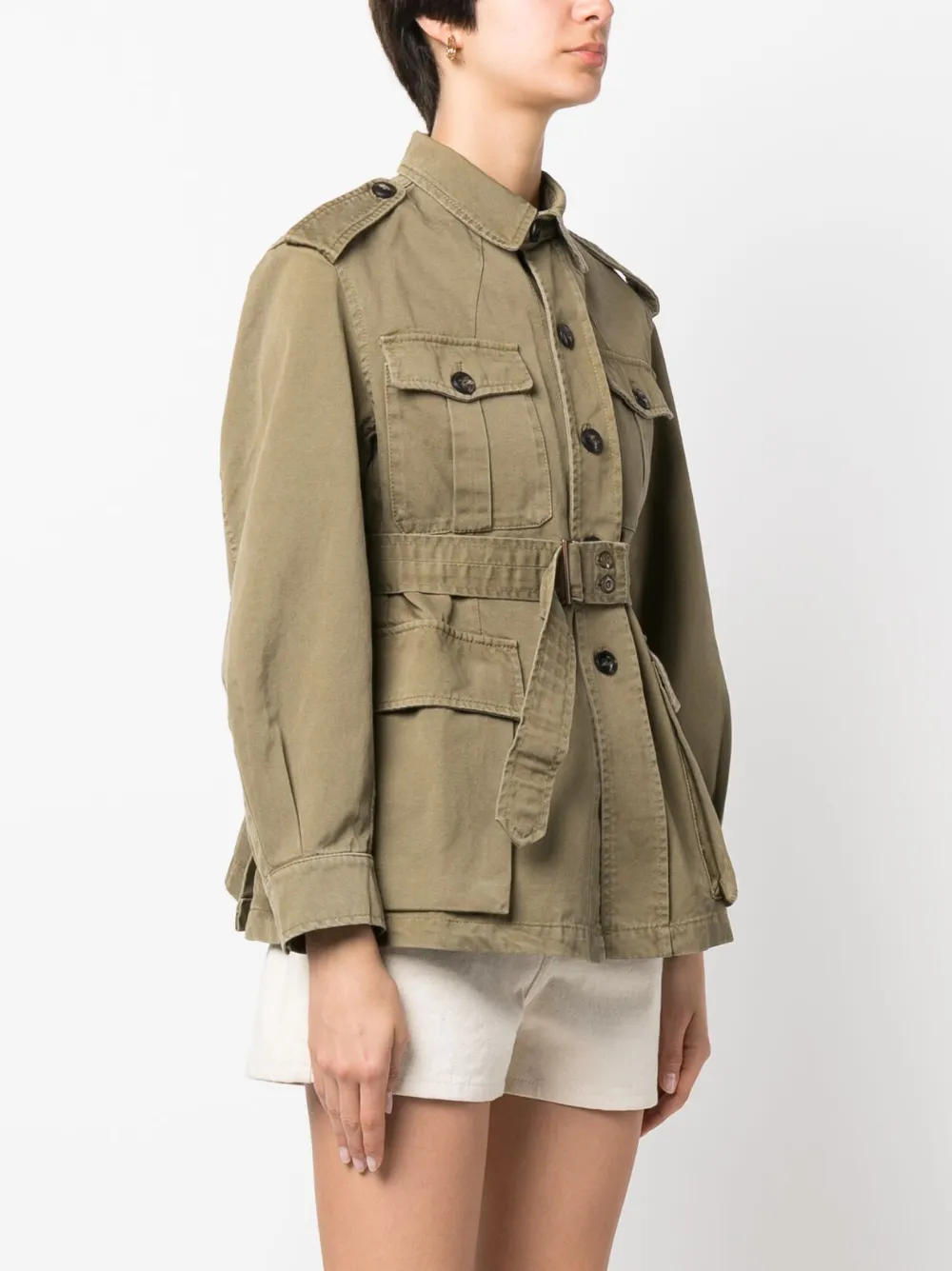  Fortela Madison Cotton Military Jacket - Green 