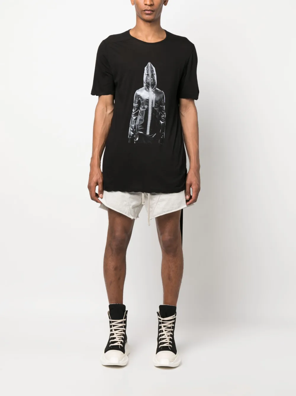 Rick Owens DRKSHDW T-shirt met print - 0911 BLACK/MILK
