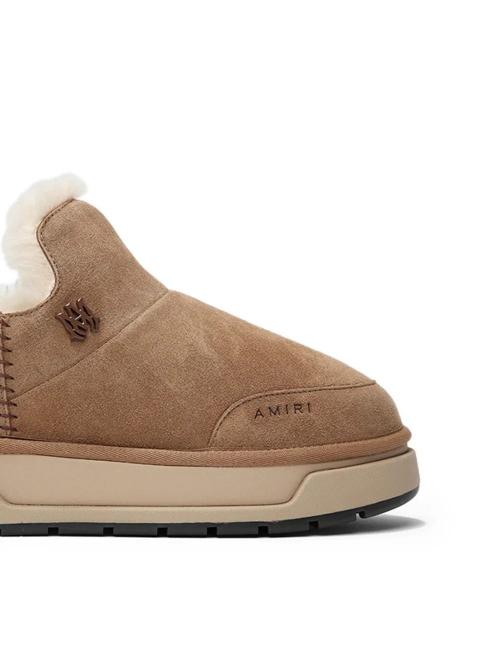 AMIRI Suède laarzen met logo Beige