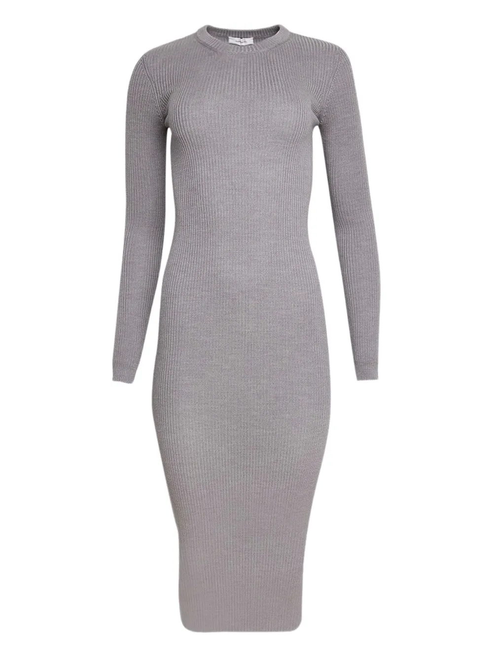 WARDROBE.NYC ribbed long-sleeve midi dress | Grey | Image 1