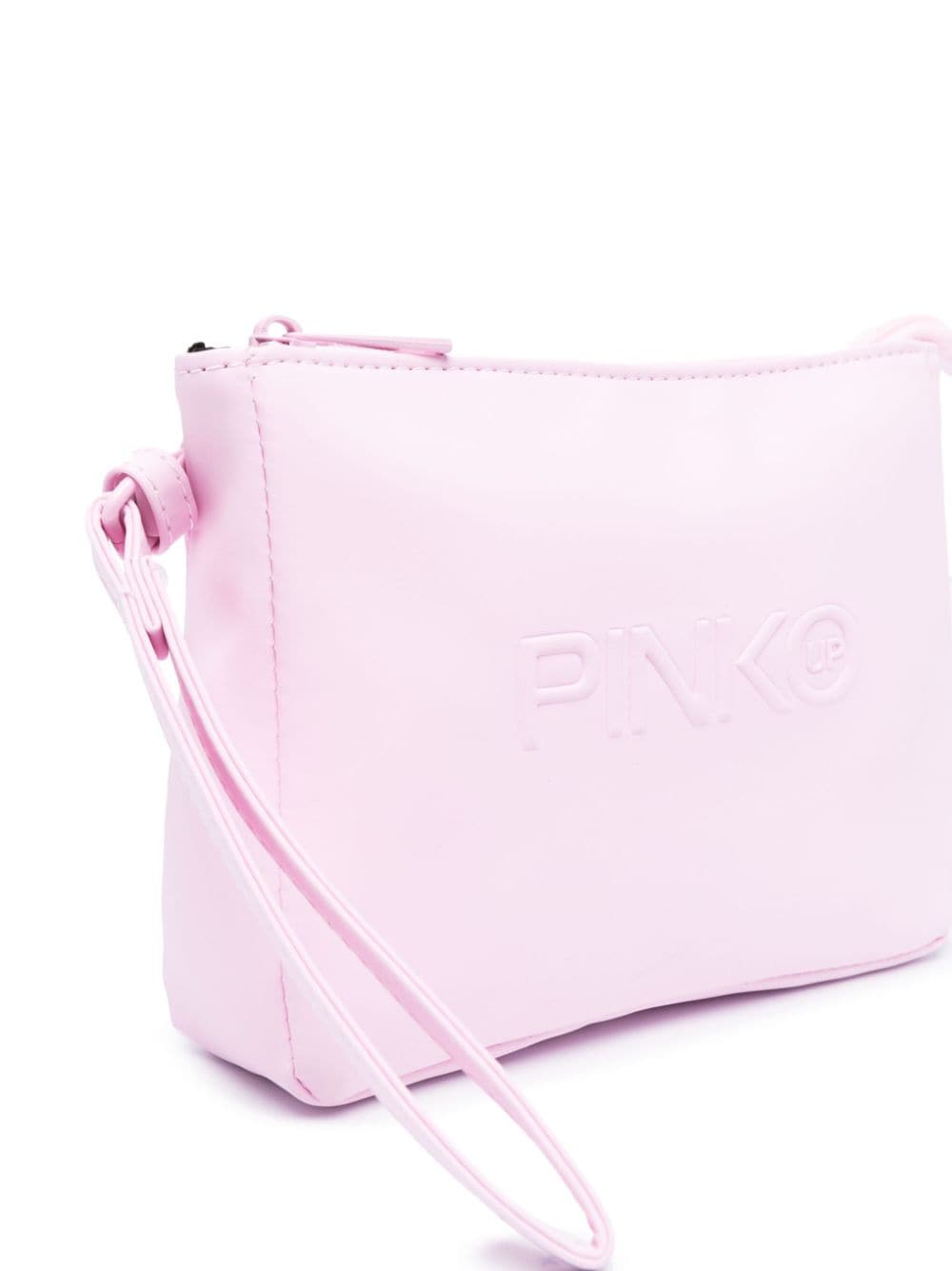 Pinko Kids logo-embossed zip-up bag - Roze