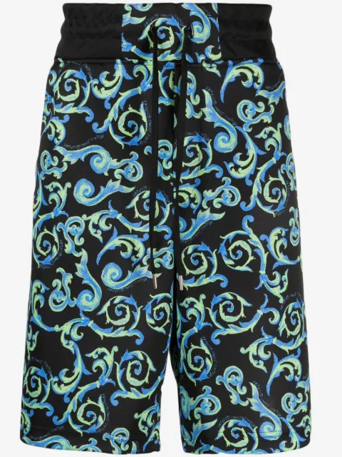 Versace Jeans Couture baroque-print knee-length shorts
