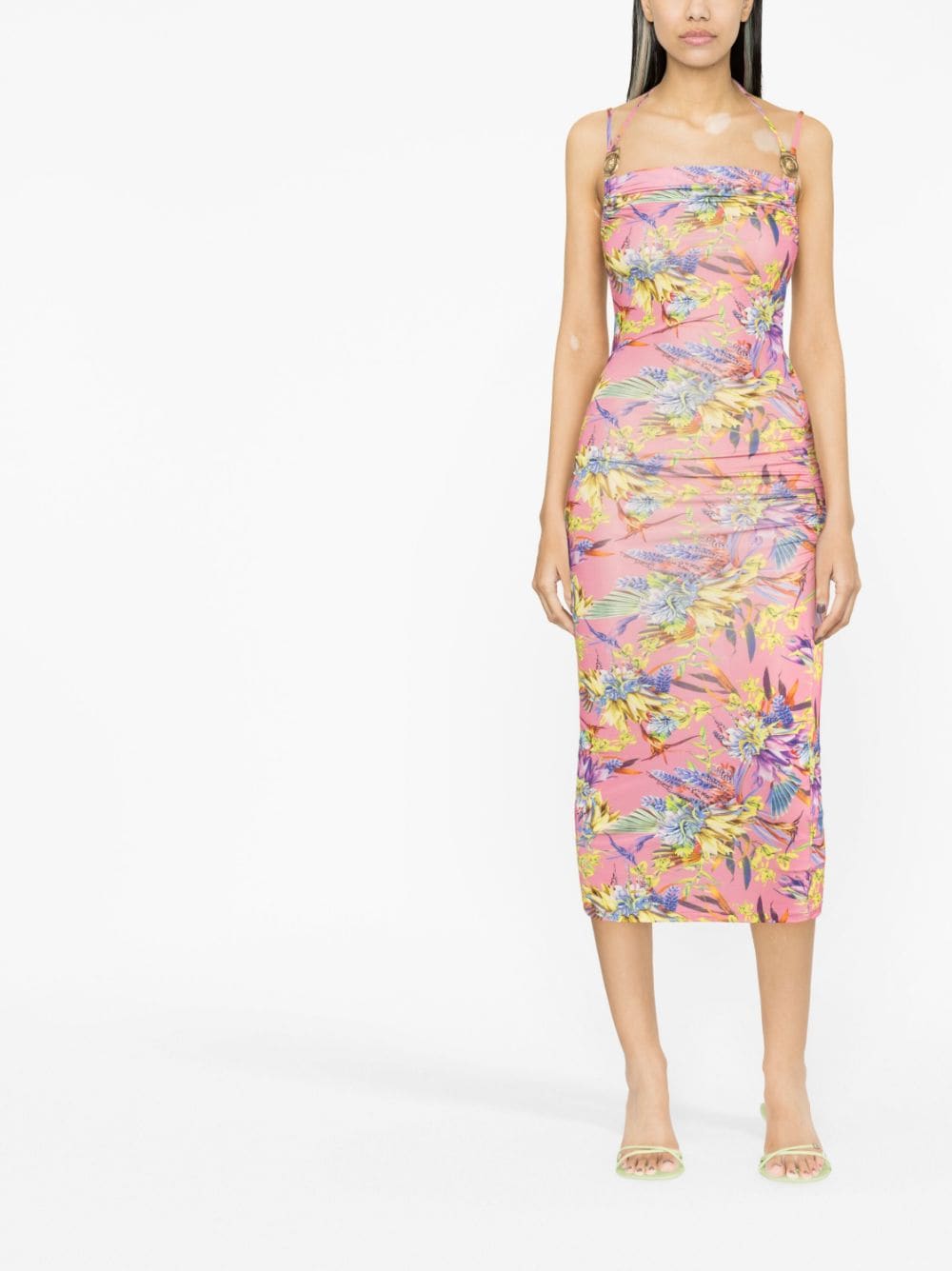 Just Cavalli Midi-jurk met bloemenprint - Roze