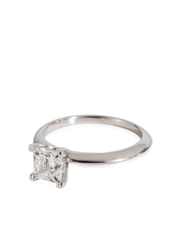 Tiffany & Co. Pre-Owned Platinum Solitaire Diamond Engagement Ring -  Farfetch