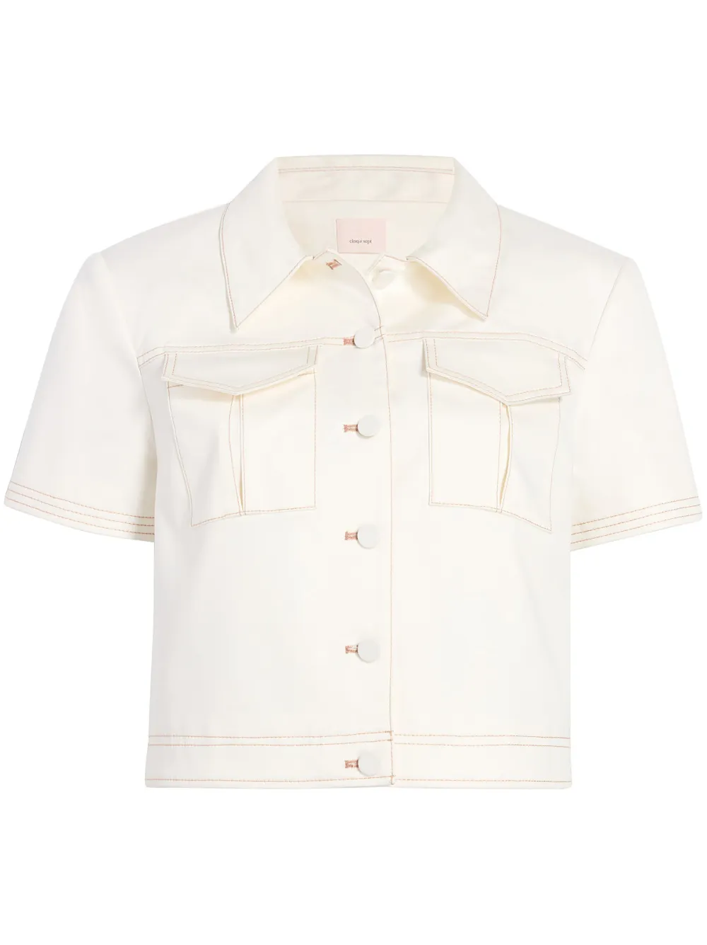Shop Cinq À Sept Sateen Coco Cropped Jacket In Neutrals