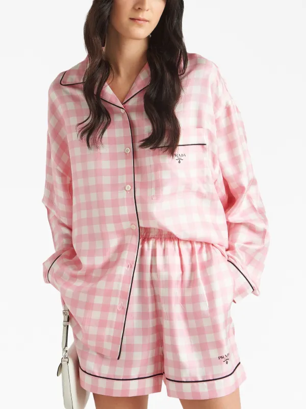 Prada Gingham Check Silk Shirt - Farfetch