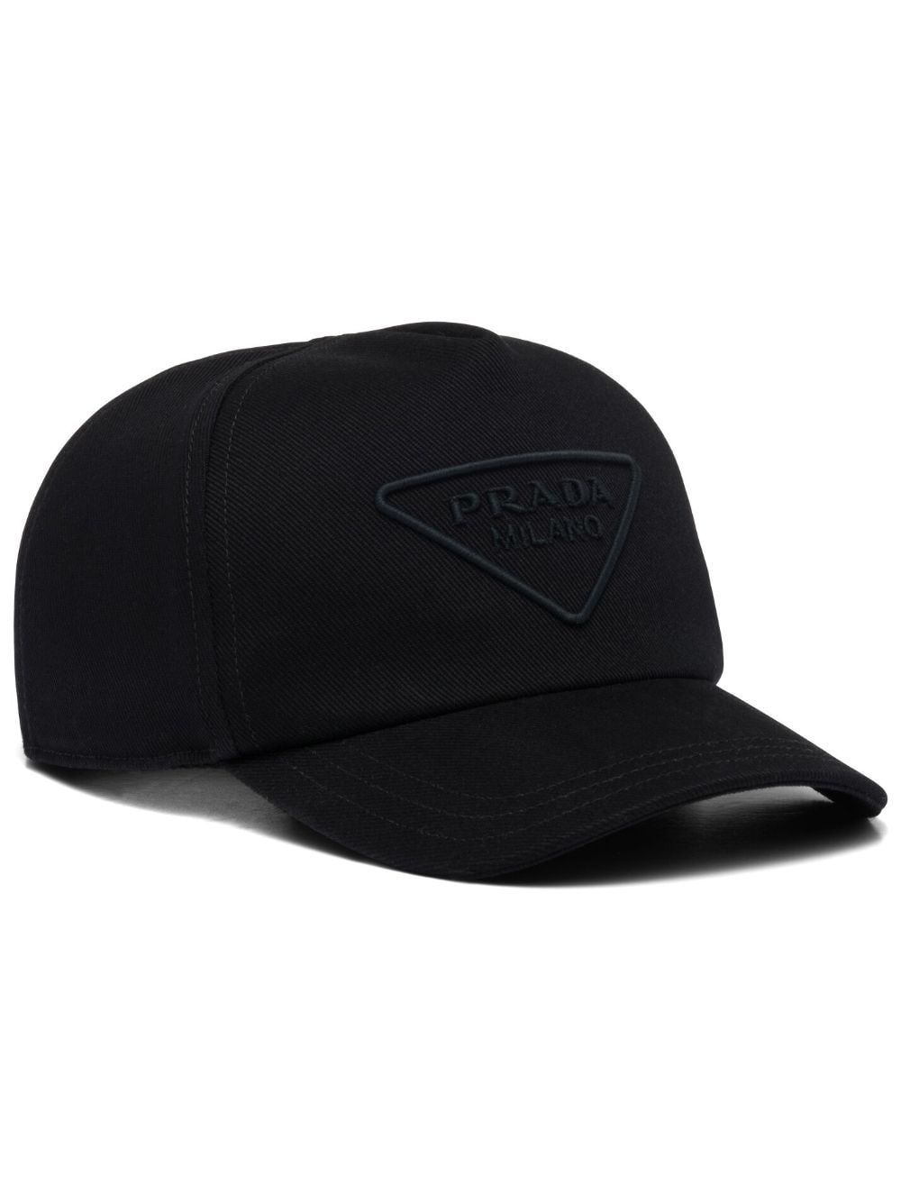 Shop Prada Logo-embroidered Baseball Cap In Schwarz