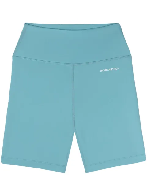 Sporty & Rich logo-print biker shorts