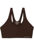 Sporty & Rich logo-print sports bra - Brown