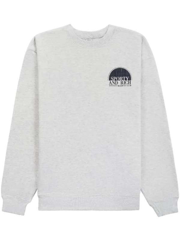 Sporty & Rich Racquet Club logo-print Sweatshirt - Farfetch