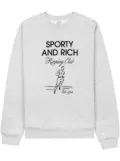 Sporty & Rich Running Man graphic-print sweatshirt - Grey