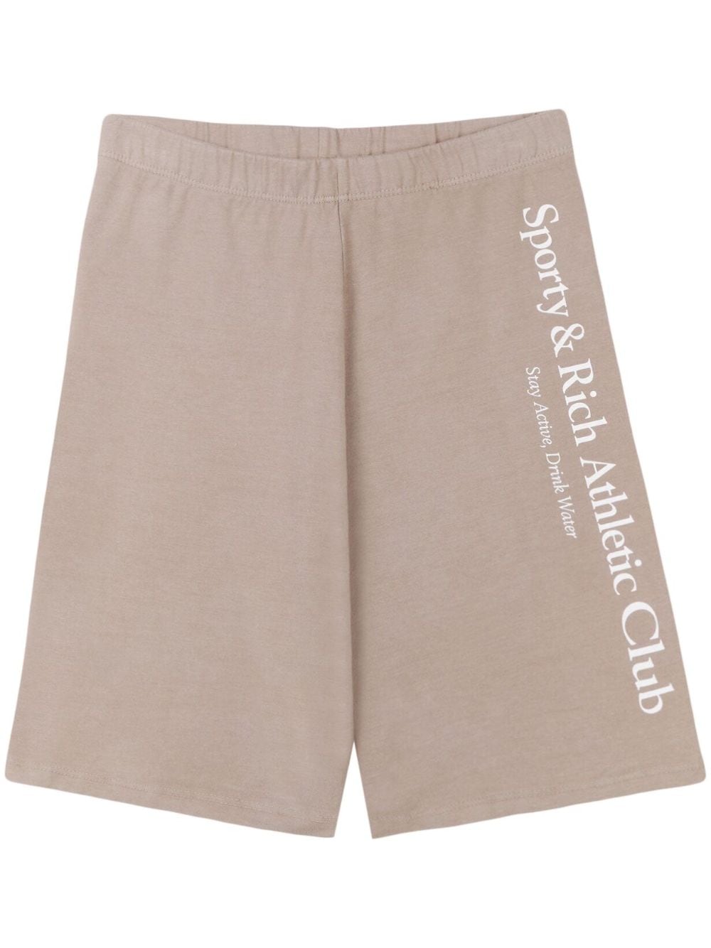 Sporty And Rich Athletic Club Cotton Biker Shorts In Neutrals