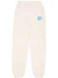 Sporty & Rich slogan-print cotton track pants - CREAM