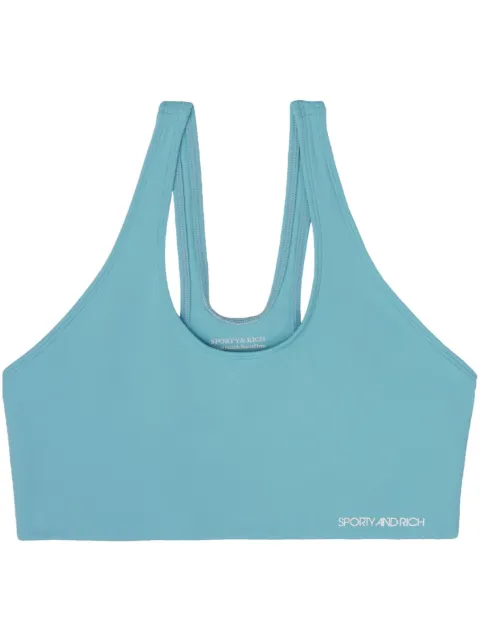 Sporty & Rich seamless logo-print sports bra