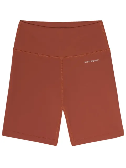 Sporty & Rich logo-print biker shorts