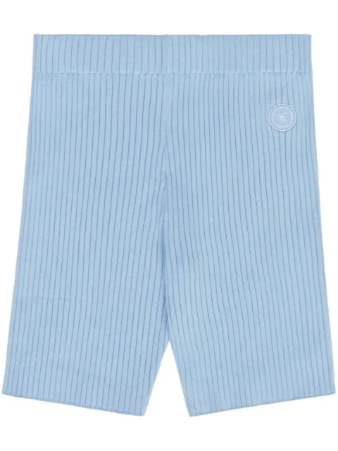 Sporty & Rich shorts de ciclismo de canalé