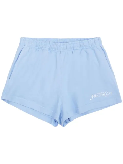 Sporty & Rich logo-print cotton shorts