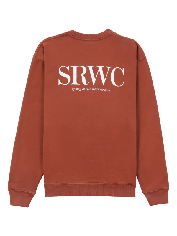 Sporty Rich Upper East Side logo-print Sweatshirt Brown FARFETCH PH