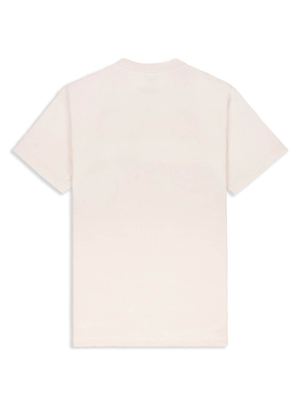 Shop Sporty And Rich Logo-print Cotton T-shirt In Neutrals