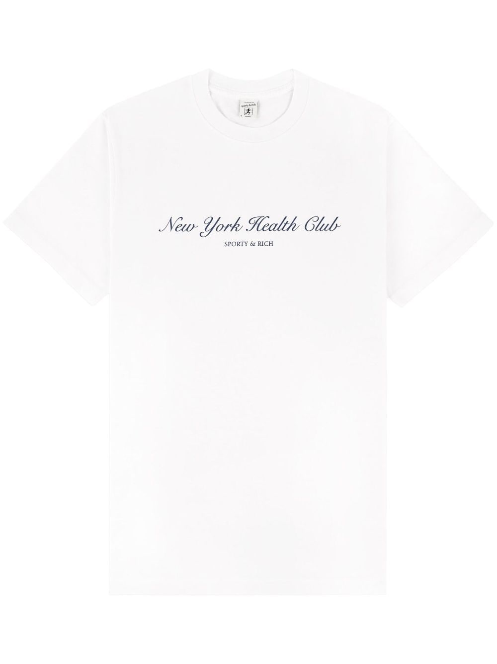 Shop Sporty And Rich Ny Health Club Cotton T-shirt In White