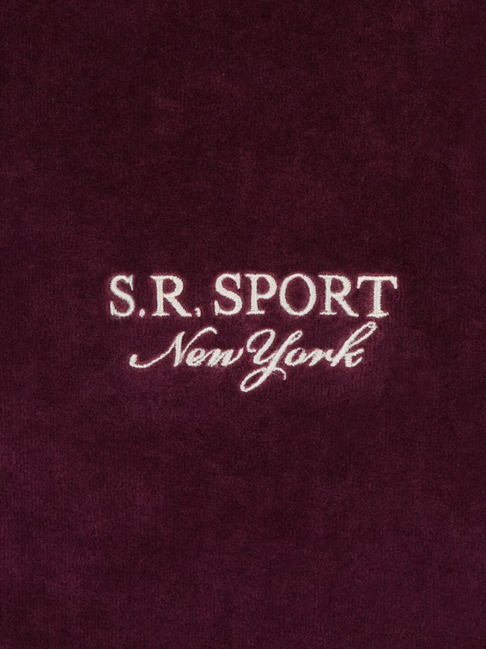 Sr Sport Velour Track Jacket In Red