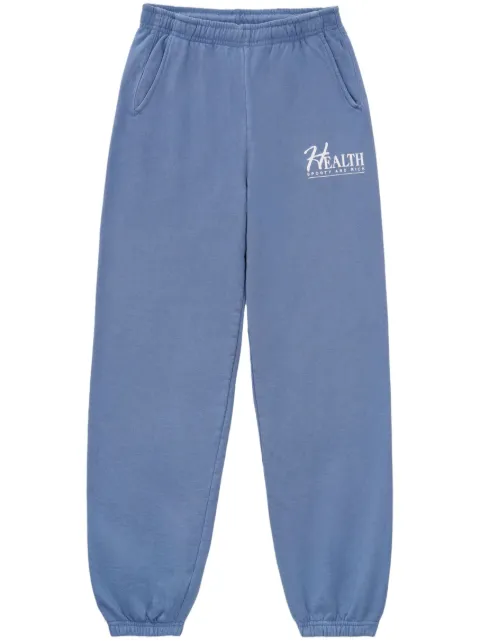 Sporty & Rich slogan-print cotton track pants