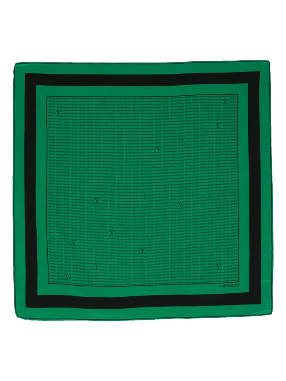 1980s logo-print silk scarf