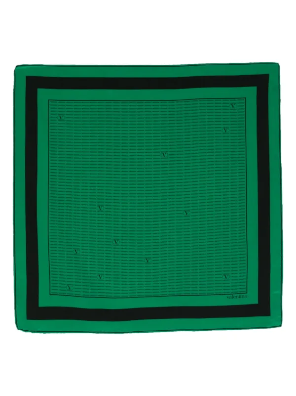 Valentino Garavani Pre-Owned 1980s レオパード シルクスカーフ