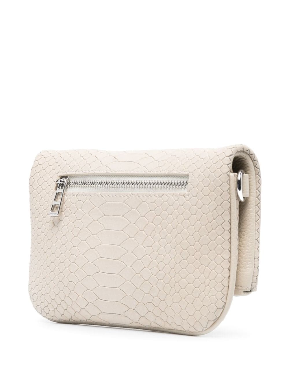 Shop Zadig & Voltaire Small Crocodile-embossed Crossbody Bag In Neutrals