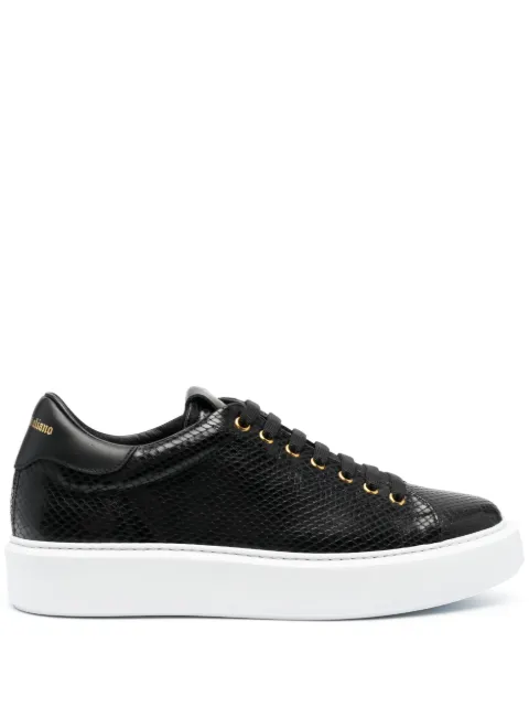 Giuliano Galiano textured leather low-top sneakers