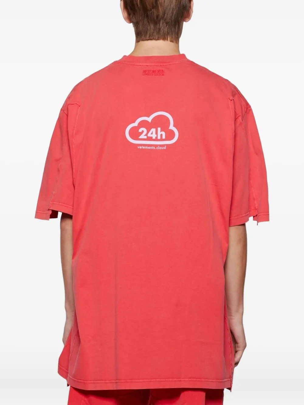 VETEMENTS T-shirt met wolkenprint Rood