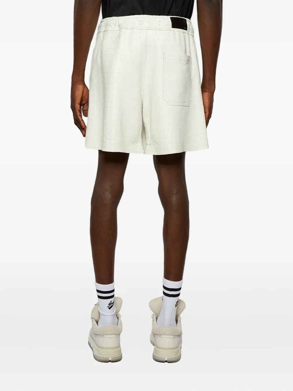 AMIRI Leren shorts Wit
