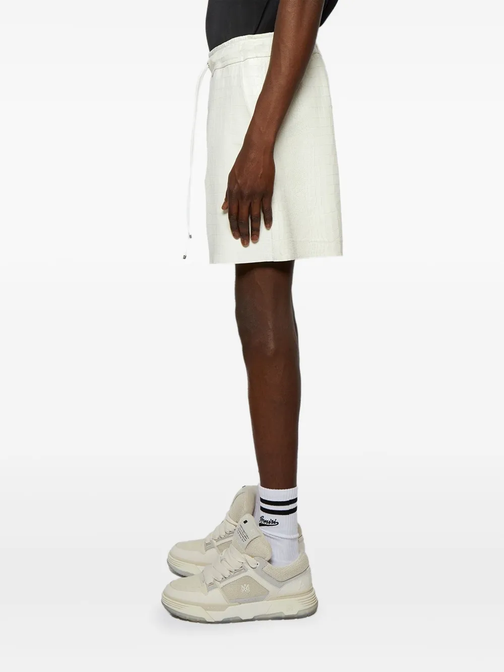 AMIRI Leren shorts Wit