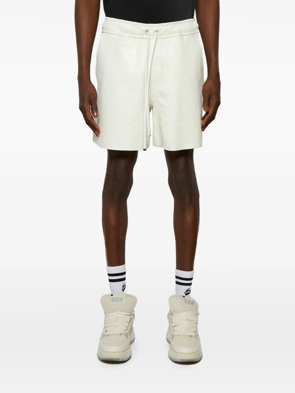 AMIRI Leren shorts Wit