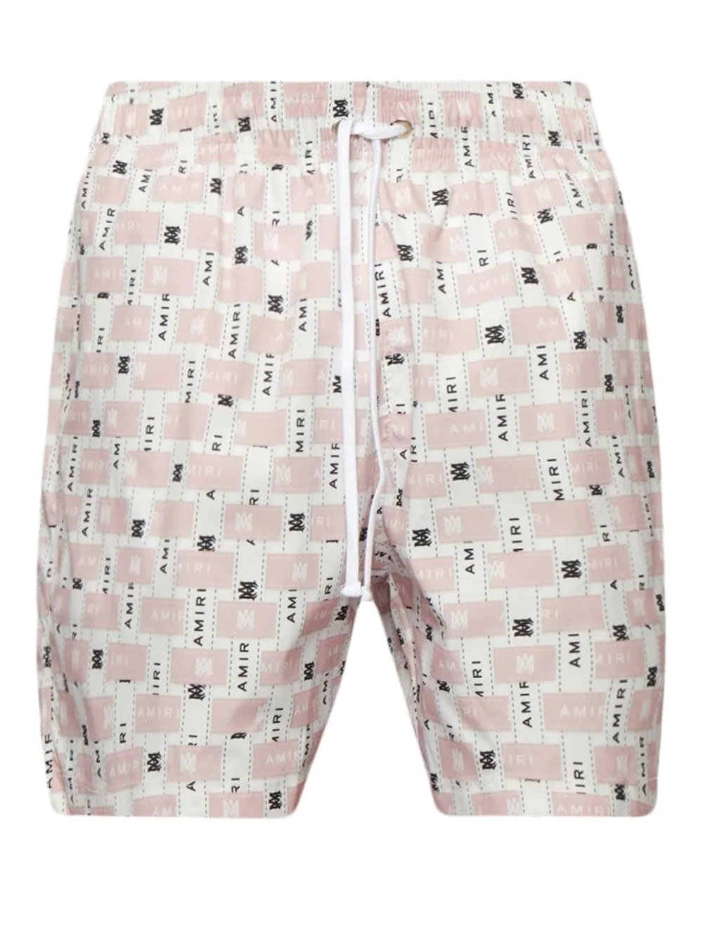 Amiri Logo-print Swim Trunks In White