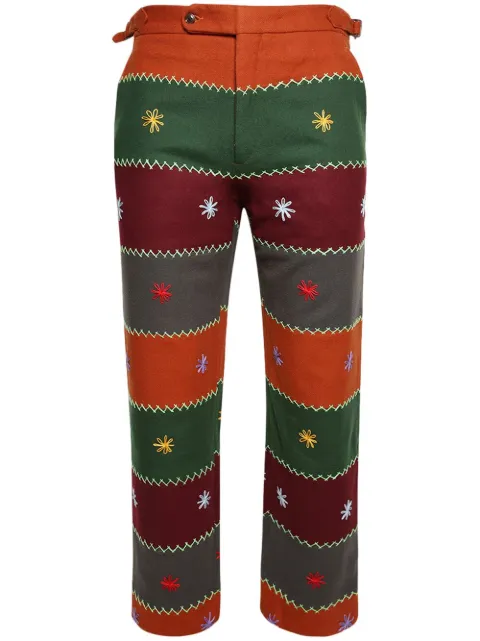 BODE pantalon matelassé à broderies 