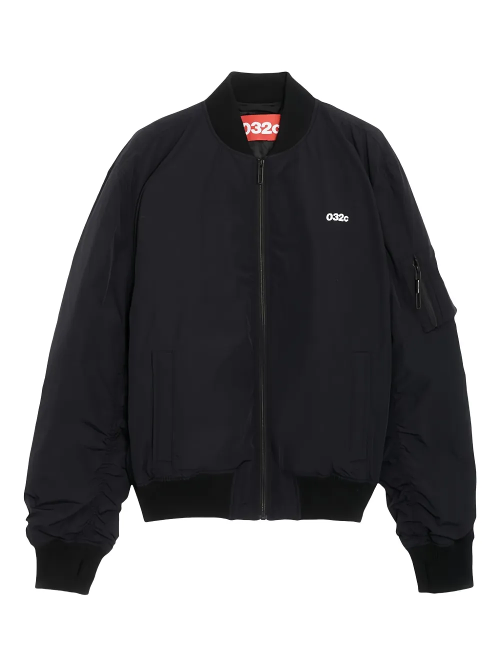 032c Logo-embroidered Bomber Jacket In Black