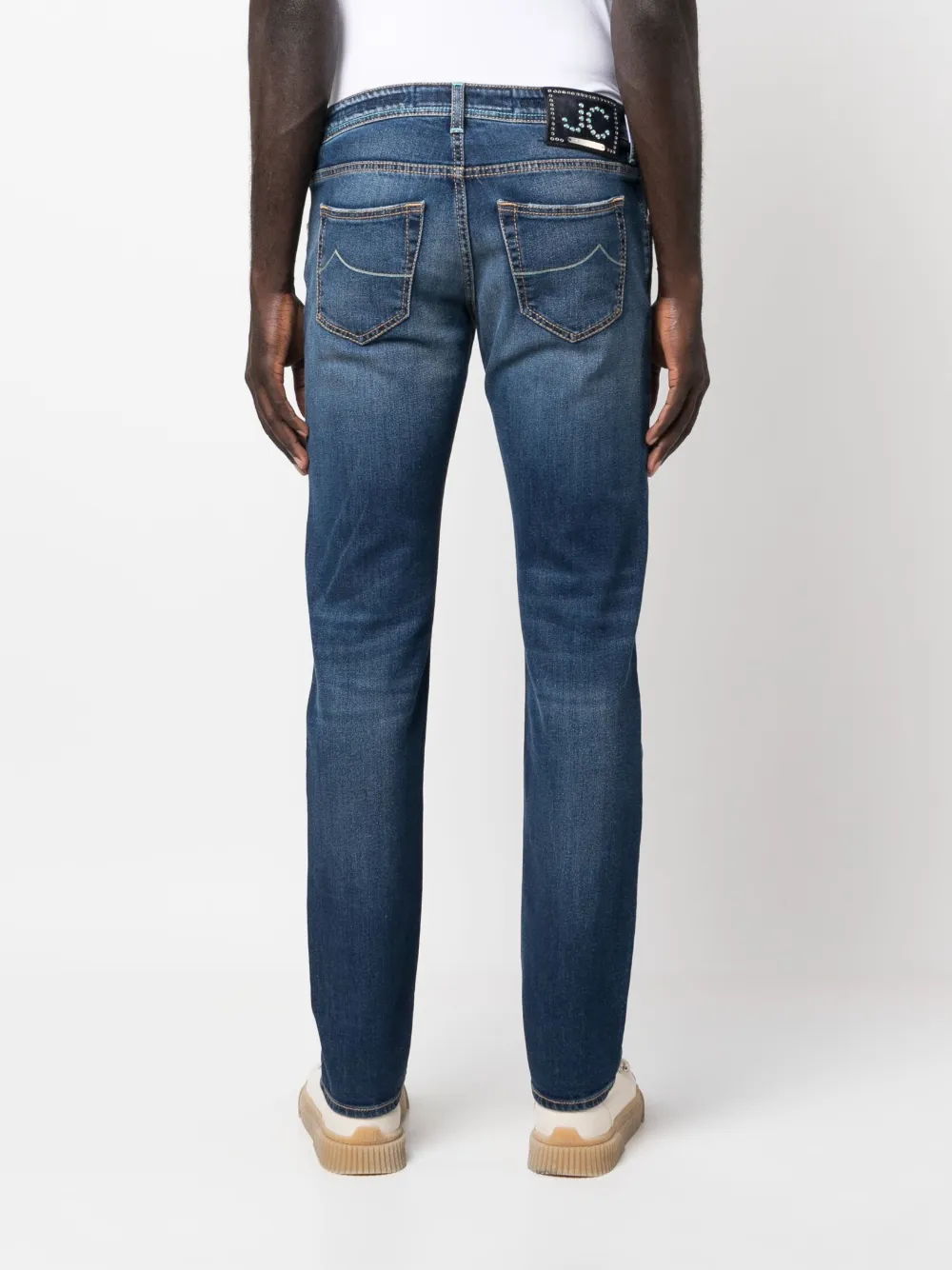 Jacob Cohën Slim-Fit-Jeans mit Logo-Stickerei | Kleidung | Image 4
