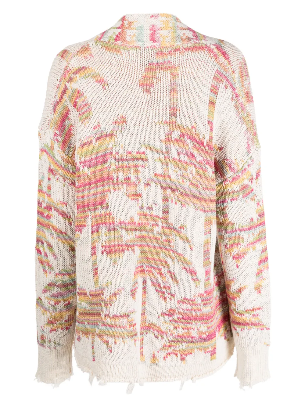 Laneus Vest met palmboomprint - Beige