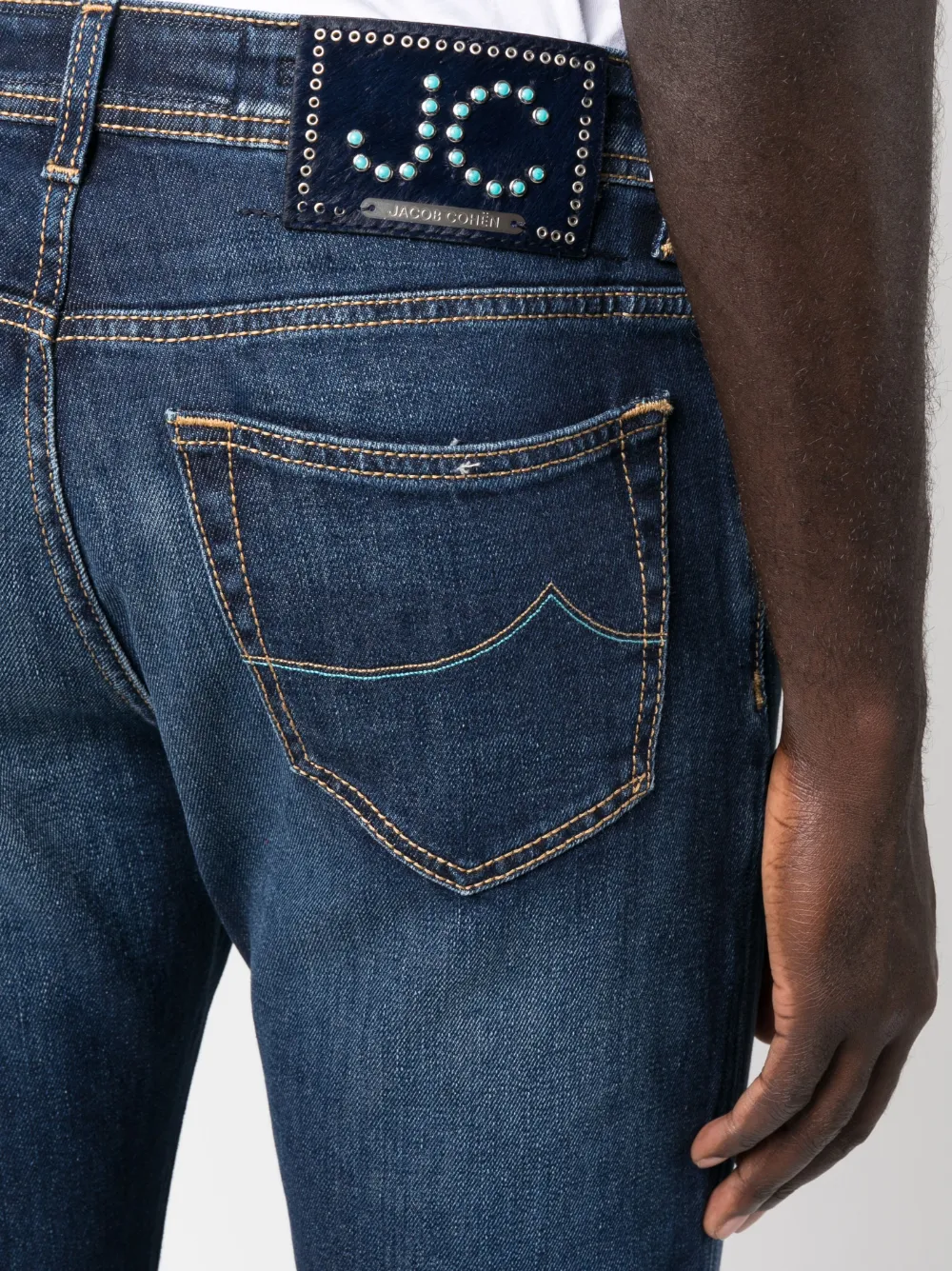 Jacob Cohen Distressed-effect Straight-leg Jeans In Blue