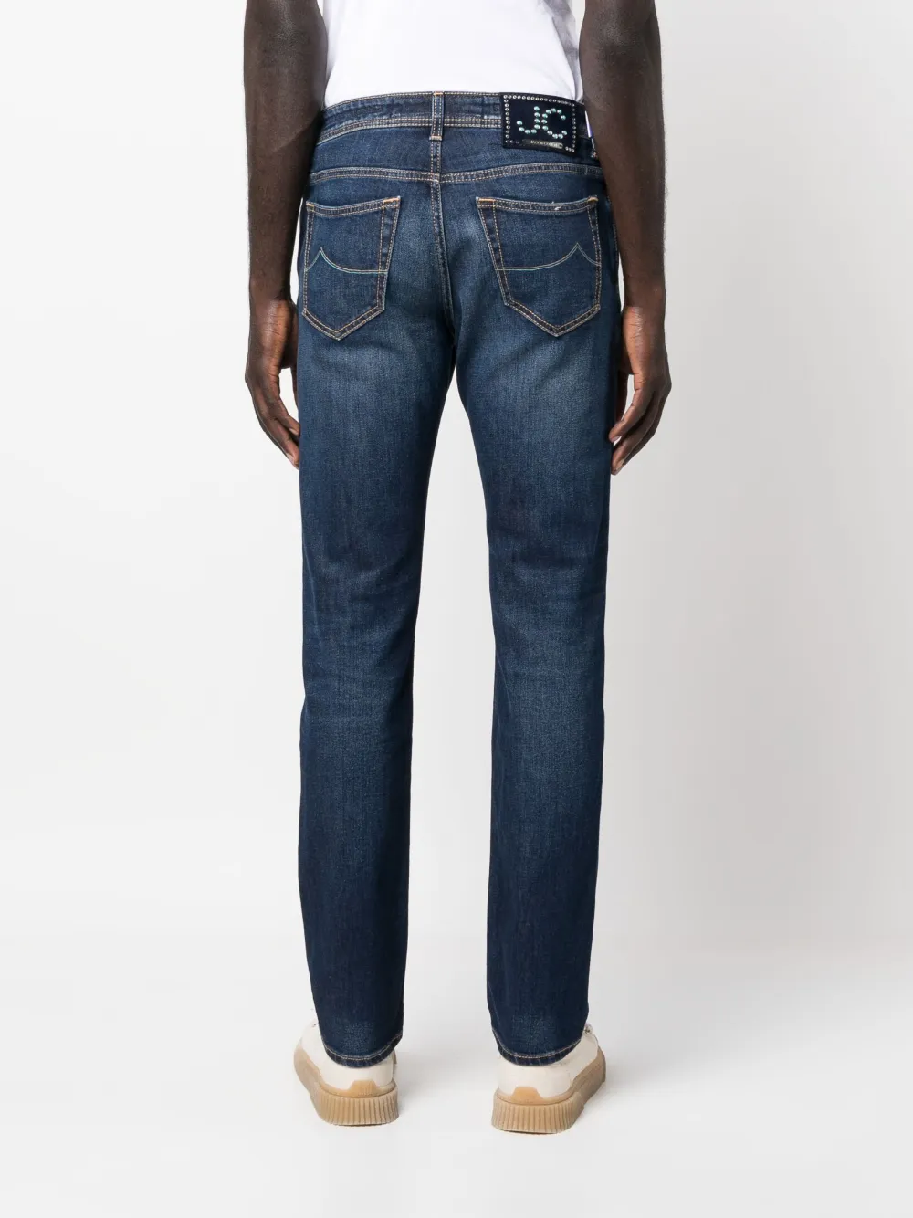 Jacob Cohen Distressed-effect Straight-leg Jeans In Blue