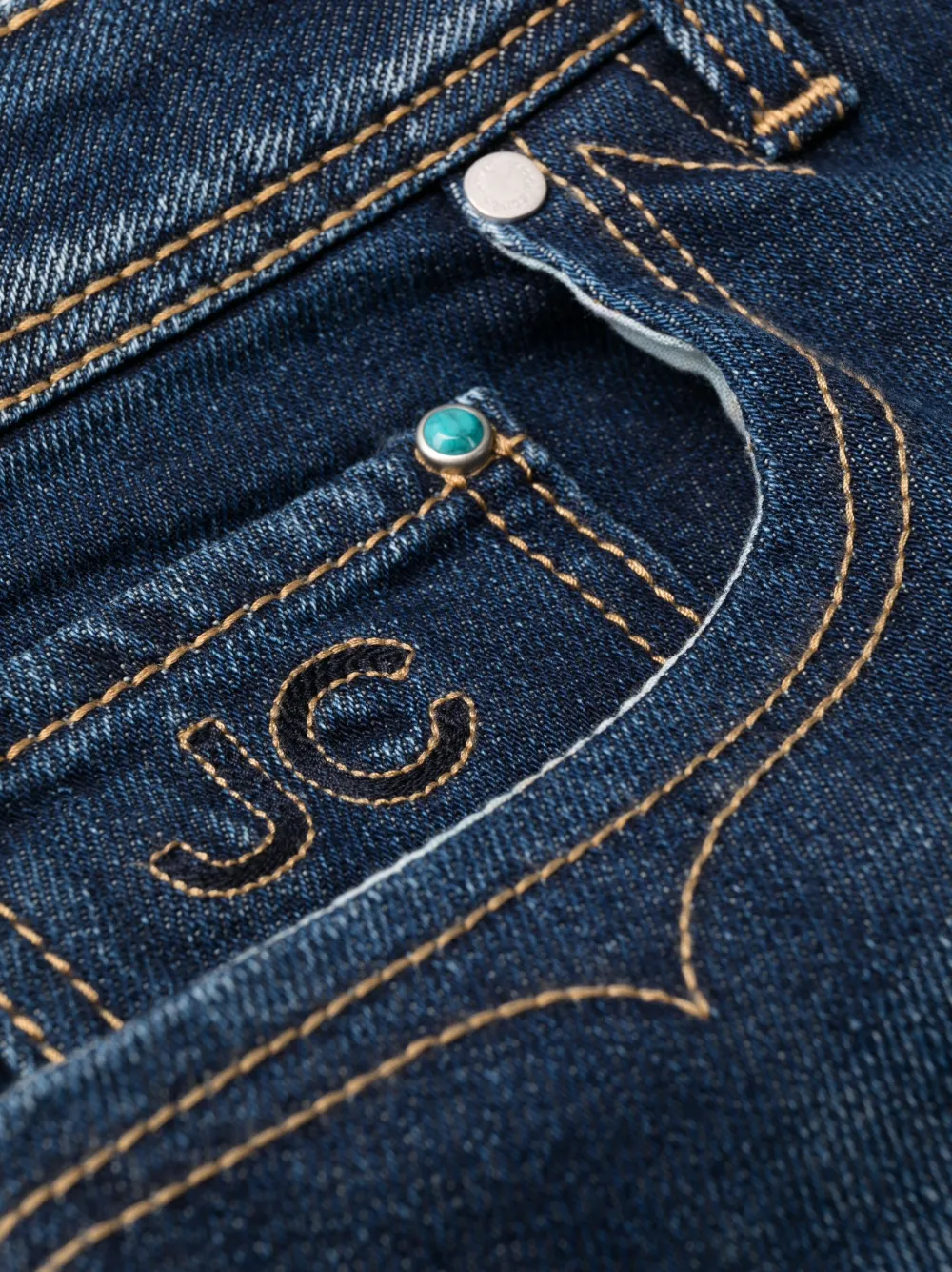 Embroidered-Logo Slim Jeans