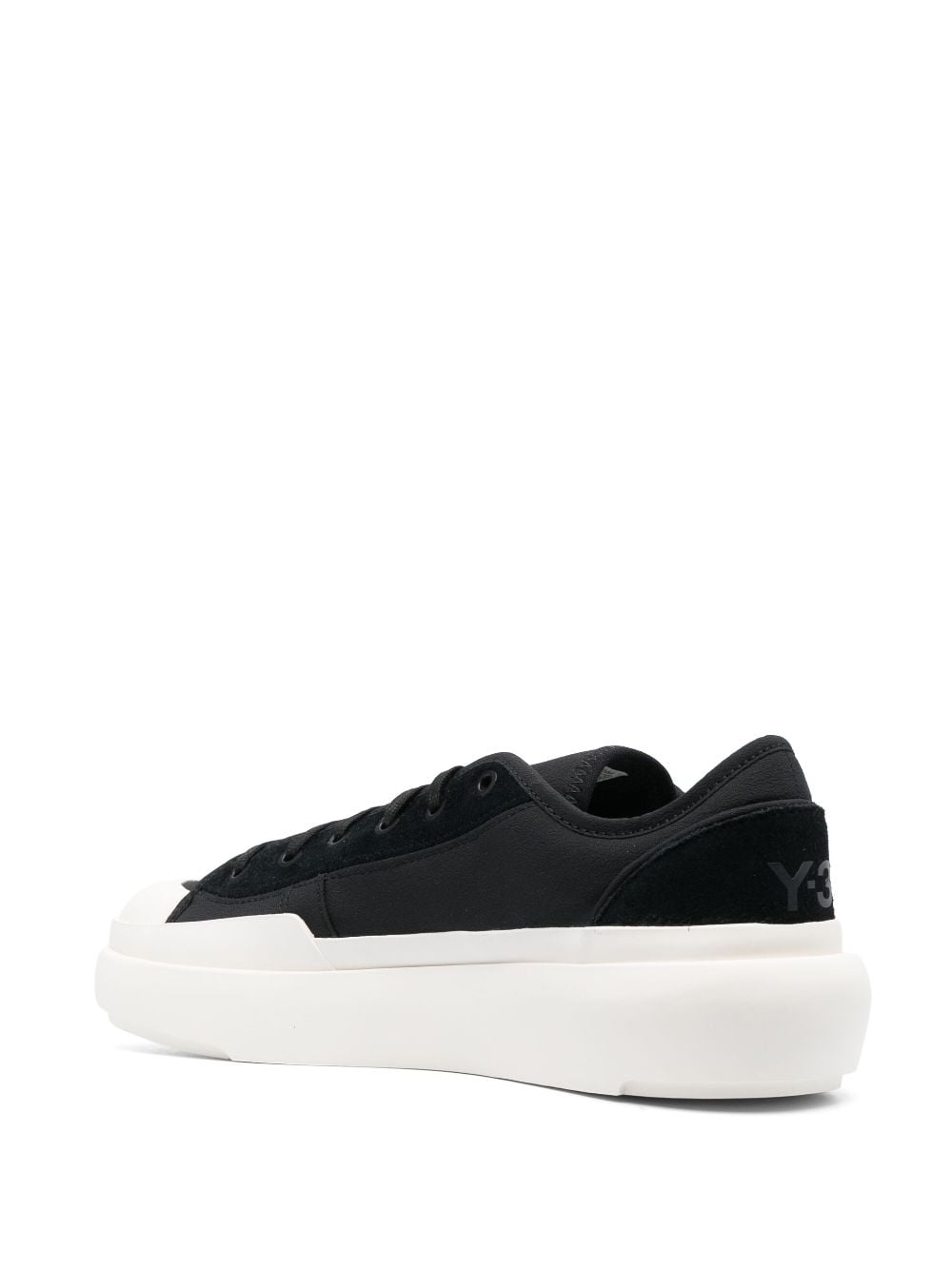 Shop Y-3 Ajatu Court Lace-up Sneakers In 黑色