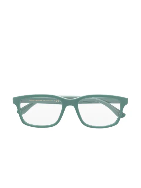 Dolce & Gabbana Kids Eckige Brille mit Logo-Prägung