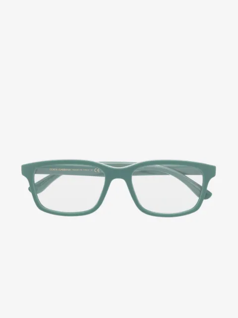 Dolce & Gabbana Kids logo-embossed rectangle-frame glasses