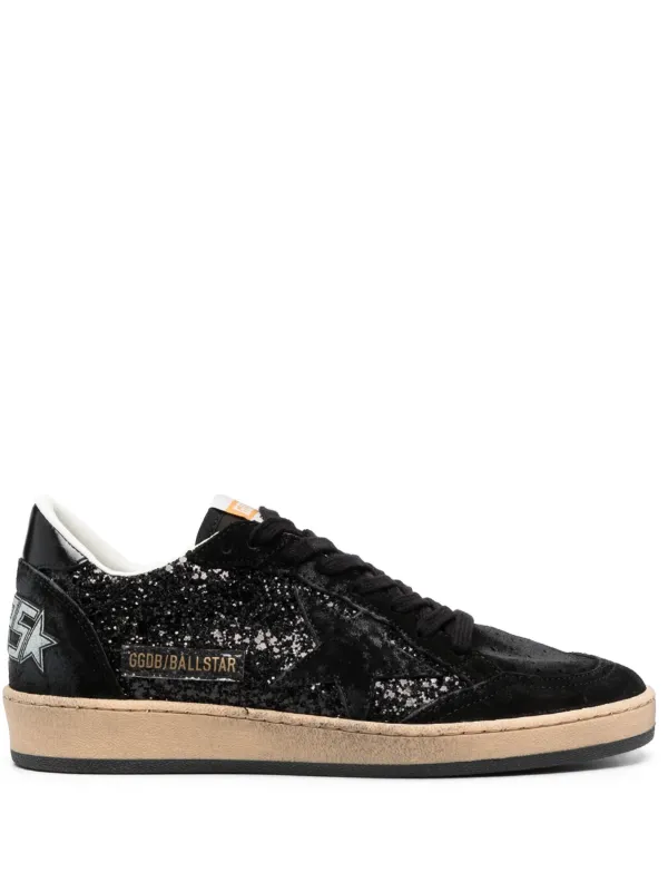 【関税&送料込】Golden Goose Ball Star Sneakers GOLDEN GOOSE Ball Star distressed suede-trimmed leather