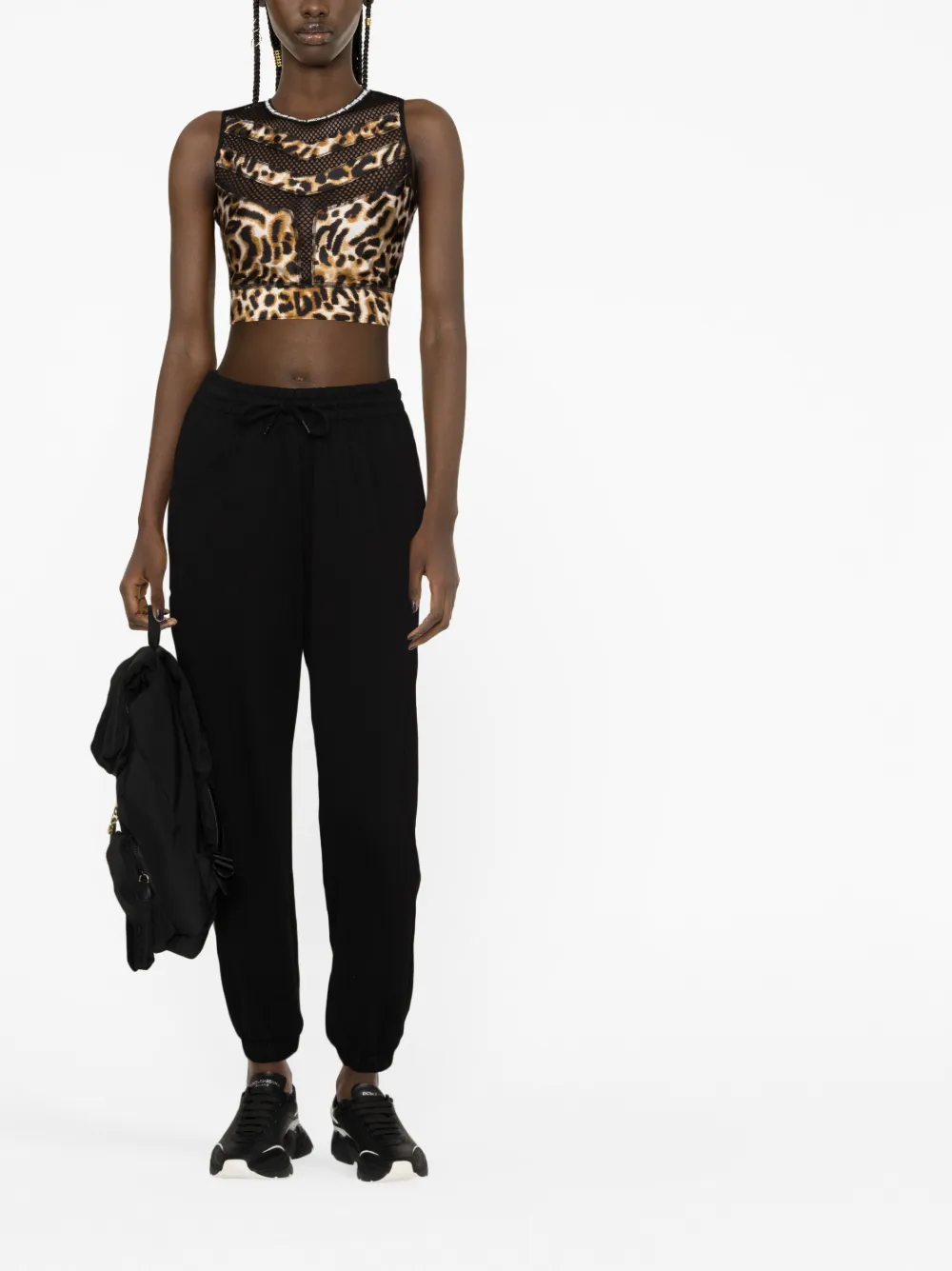 Just Cavalli Top met luipaardprint - Bruin